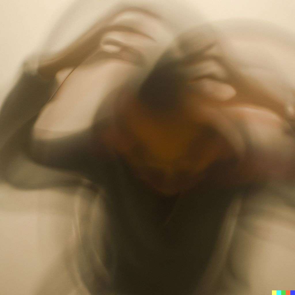 a representation of anxiety, photograph, slow shutter speed, 1s